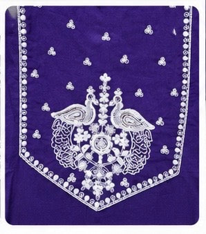 Royal Purple Embroidered Kurta Co-ord Set