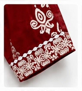 Maroon Printed Cotton Kurta Co-ord Set
